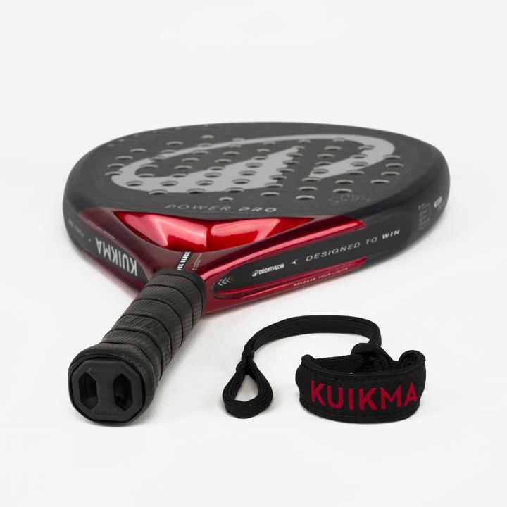Actual product image Kuikma Adult Padel Racket Power Pro with Custom Strap System