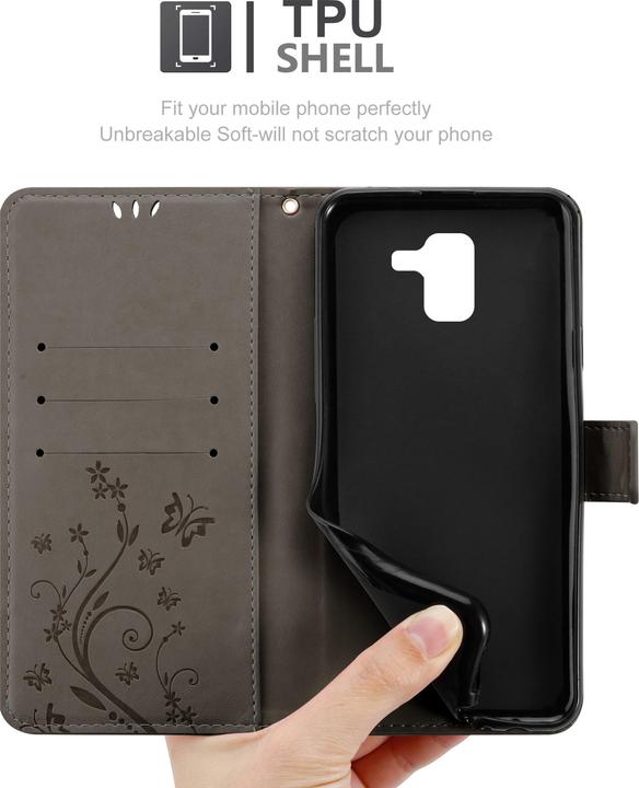 Produktbild Cadorabo Flower Book Cover (Samsung Galaxy J6 (2018))