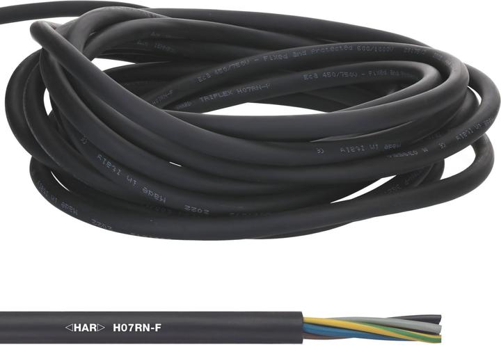 Produktbild Lapp 10 Meter 1600151 H07RN-F 7x1,5 mm² Gummileitung flexibel mit Schutzleiter I UV-resistentes Kabe (10 m)