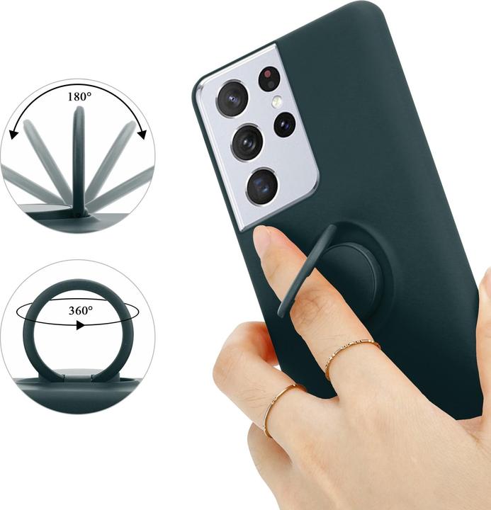 Produktbild Cadorabo TPU Liquid Ring Silicone Case Hülle (Samsung Galaxy S22 Ultra)