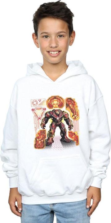 Immagine prodotto Avengers Infinity War Hulkbuster Blueprint Felpa con Cappuccio Ragazzi (140, 146)