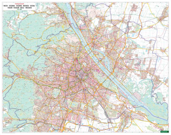 Actual product image Vienna, city map 1:25,000, freytag & berndt