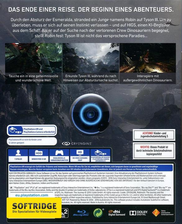 Produktbild Sony Robinson: The Journey VR (PS4, Multilingual)