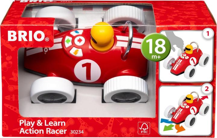 Actual product image Brio Play Learn Race Car