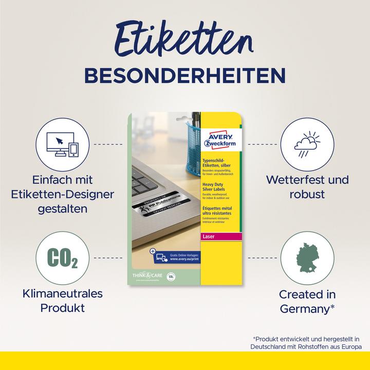 Produktbild Avery Typenschild-Etiketten