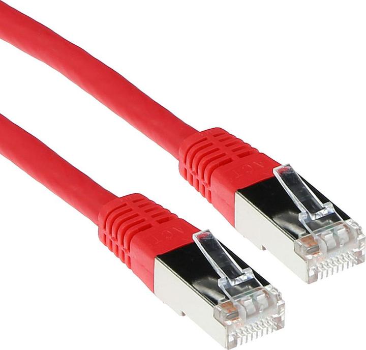 Produktbild Red 3 meter F/UTP CAT5E patch cable with RJ45 connectors. Cat5e f/utp lszh red 3.00m (S/UTP, CAT5, 3 m)