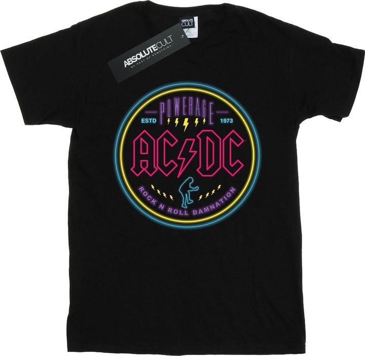 AC/DC TShirt Mädchen Circle Neon Baumwolle