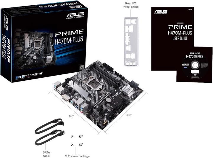 Produktbild ASUS PRIME H470M-PLUS (LGA 1200, Intel H470, mATX)