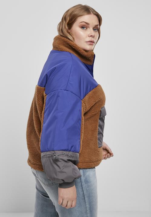 Produktbild Urban Classics Ladies Sherpa 3-Tone Pull Over Jacket (XS)