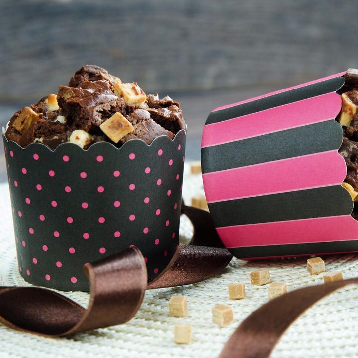 Produktbild Städter Cupcake Förmchen Schwarz & Pink (6.50 cm)