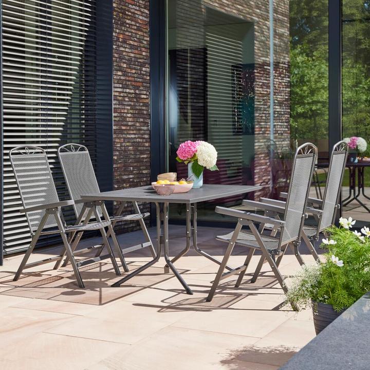 Produktbild Siena Garden Siena Elda Tisch 140x90 cm, matt-anthrazit Streckmetall matt-anthrazit (140 cm)