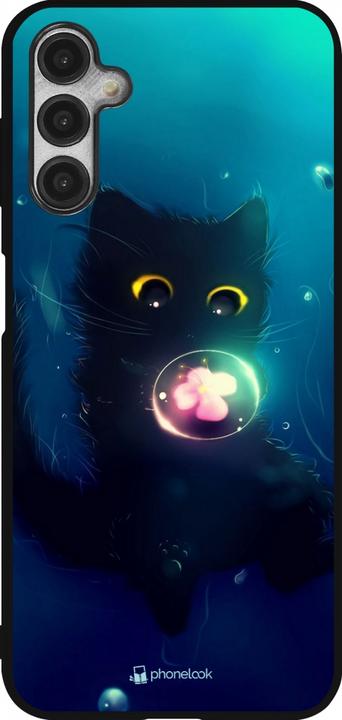 Actual product image PhoneLook Coque Silicone rigide noir Cute Cat Bubble (Samsung Galaxy A14 5G)