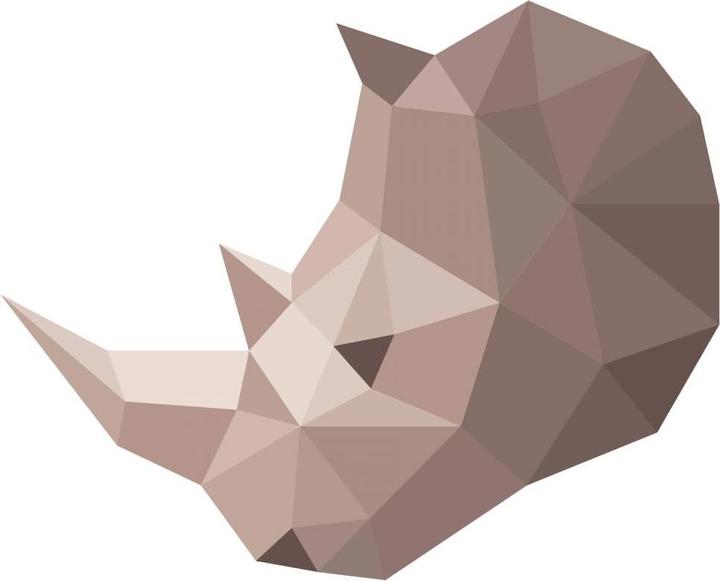 Actual product image Trenddeko Polygon - rhino head (61 x 50 cm)