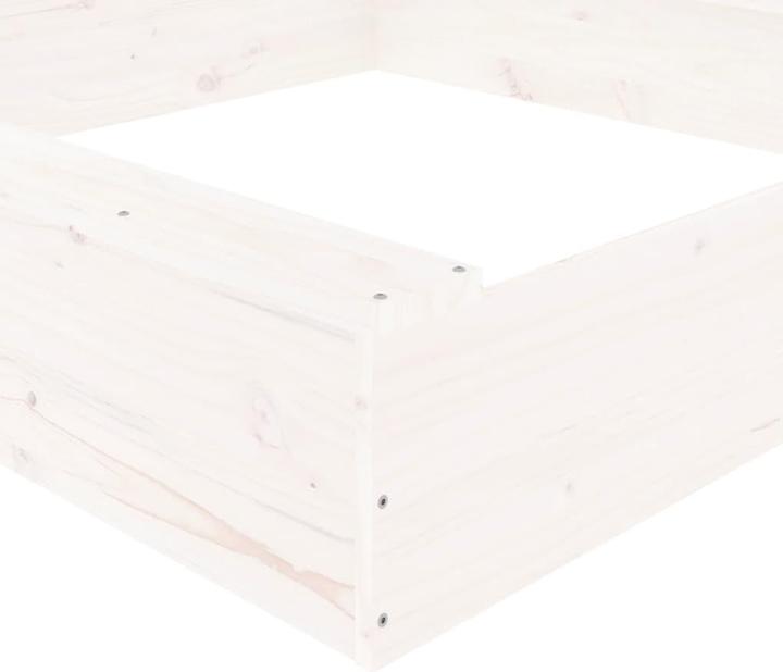 Produktbild VidaXL Sandkasten mit Sitzen Grau Quadratisch Massivholz