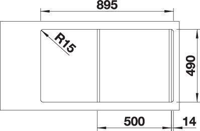 Actual product image Blanco Zenar 5 S (Sink accessories, 91.50 cm, 51 cm)