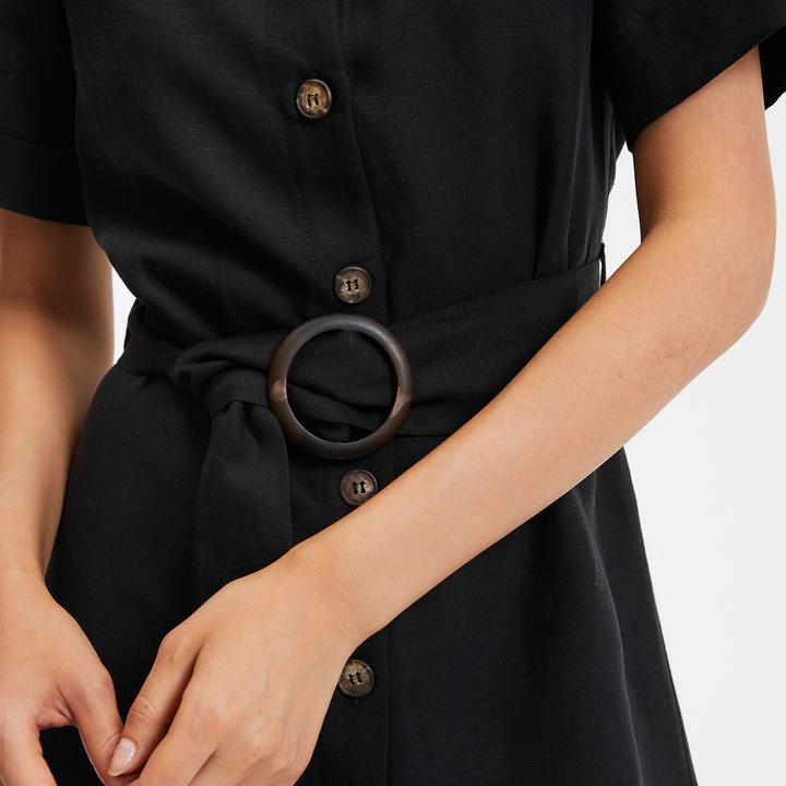Immagine prodotto La Redoute Collections Abito blusa firmato OPHELIE in lyocell e lino (36)