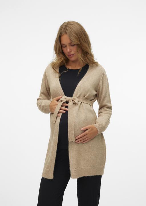 Produktbild Mamalicious Normal geschnitten V-Ausschnitt Gerippte Ärmelbündchen Strickjacke Strickjacke (XL)