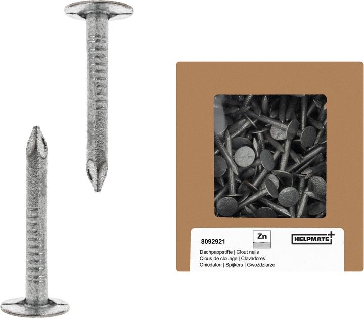 Image du produit Helpmate Dachpappnägel 2,8x30, verzinkt, 400 Gramm (1 pièce(s), 30 mm)