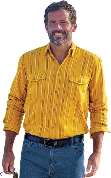 Actual product image Atlas For Men Mens Striped Flannel Shirt (L)