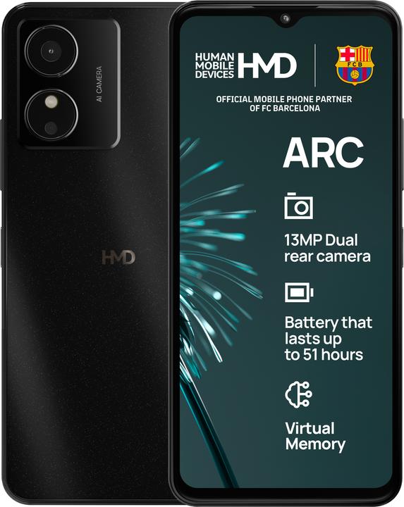 Immagine prodotto HMD Arc Phone, 64GB/2GB, black (64 GB, Ombra Nero)