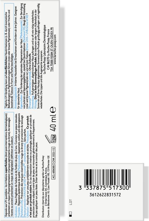 Produktbild La Roche Posay Cicaplast Baume (Sonnencreme, SPF 50, 40 ml, 60 g)
