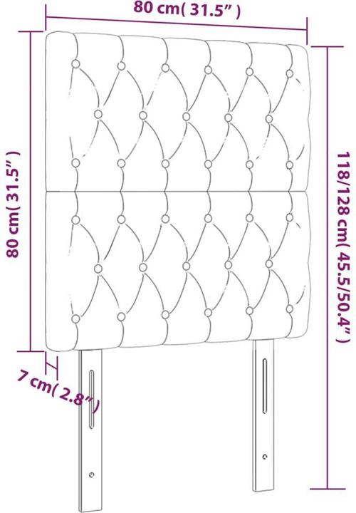Actual product image VidaXL Poppy (80 x 7 x 128 cm)