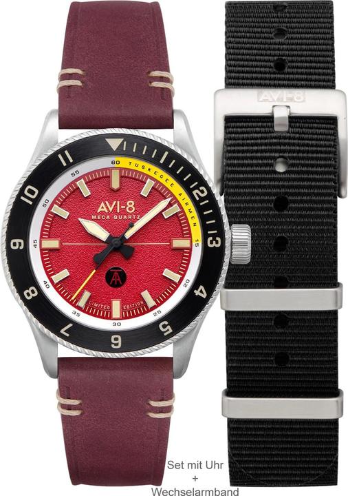 Actual product image AVI-8 AV-4103-04 Tuskegee Airmen Limited Edition Men's Watch 40mm 5ATM (Analogue wristwatch, 40 mm)