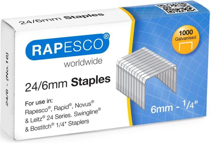 Rapesco 24/6mm staples (1000 x)