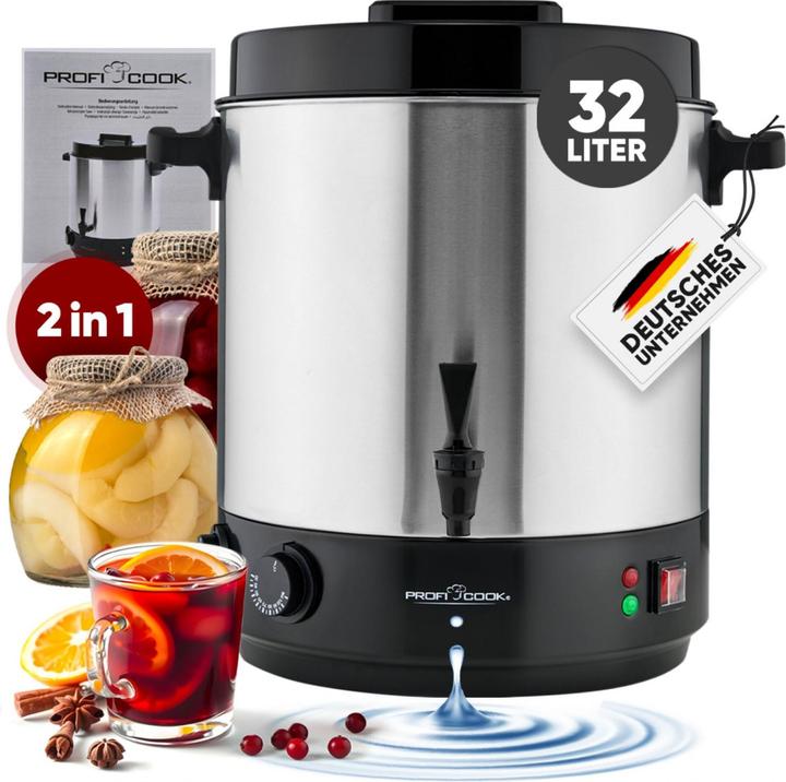 Actual product image Proficook Profi Cook PC-EKA 1283 inox 501283 Boiling/hot drinks machine silver (32 l)