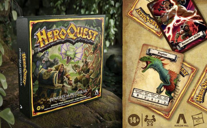 Productafbeelding Hasbro HeroQuest bordspel uitbreiding Jungles of Delthrak avonturenpakket *Engelse versie* (Engels)