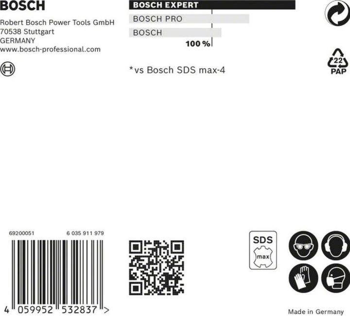 Actual product image Bosch Professional Zubehör EXPERT SDS max-8X hammer drill, 14 x 600 x 740 mm (14 millimetres)