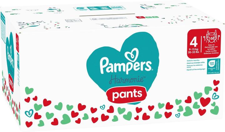 Immagine prodotto Pampers Harmonie Pants (Dimensione 4, Pacco mensile, 168 Pezzo/i)