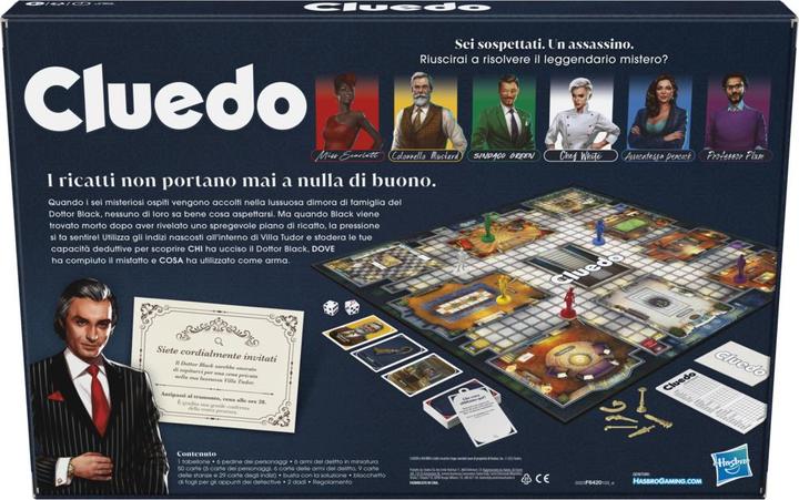 Produktbild Hasbro Gaming Cluedo Brettspiel, neu gestaltetes Cluedo für 2–6 Spieler, Detektivspiel, Familienspiel für Kinder u (Italienisch)