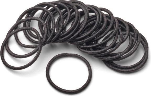 Image du produit Trisa Élastiques fins 30 mm noir 24 pcs. (Élastiques à cheveux)