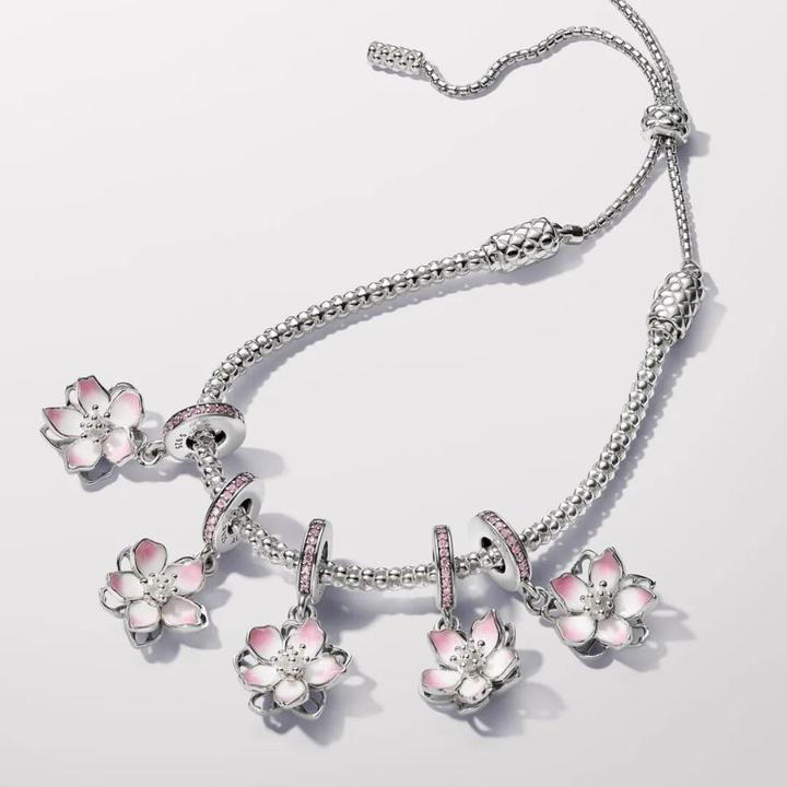 Actual product image Pandora Cherry blossom (Enamel, Zirconia)