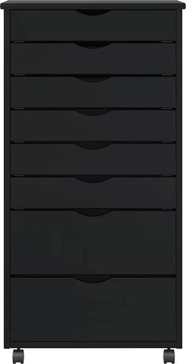 Immagine prodotto VidaXL Rollschrank mit Schubladen MOSS Schwarz Massivholz Kiefer