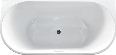 Produktbild Back To Wall Acryl-Badewanne - matt weiss - Länge 1700 mm - Höhe 600 mm - Breite 800 mm - (215000 ml)