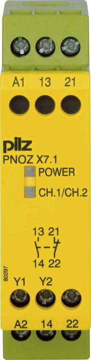 Image du produit Pilz 774051 PNOZ X7.1 24VAC/DC 1n/o 1n/c