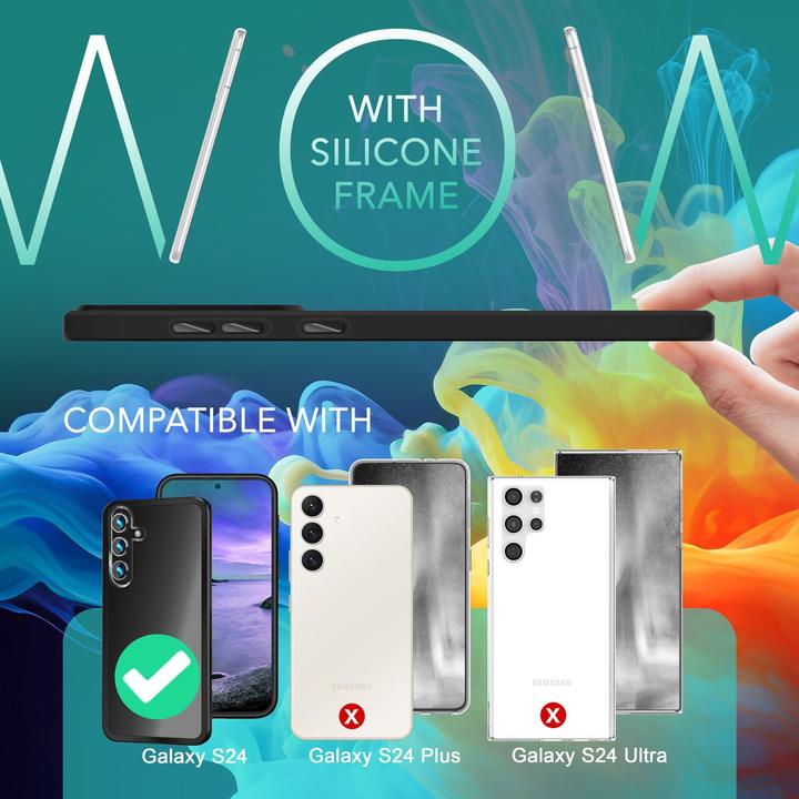 Actual product image Nalia Semi-transparent hybrid cover with protective frame (Samsung Galaxy S24)