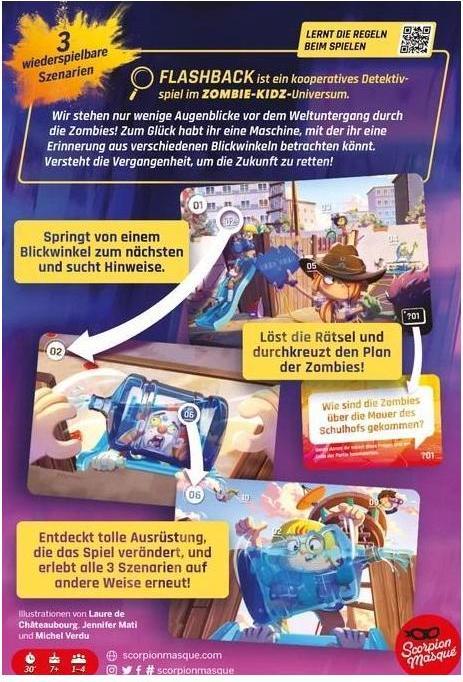 Image du produit Scorpion Masque Flashback : Zombie Kidz, jeu de cartes, pour 1 à 4 joueurs, à partir de 7 ans (édition FR) (Allemand)