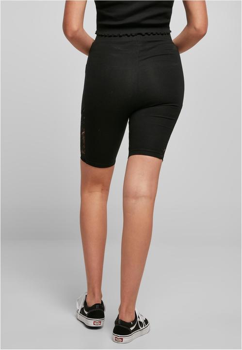 Actual product image Urban Classics Ladies High Waist Lace Inset Cycle Shorts - 16956 (XS)