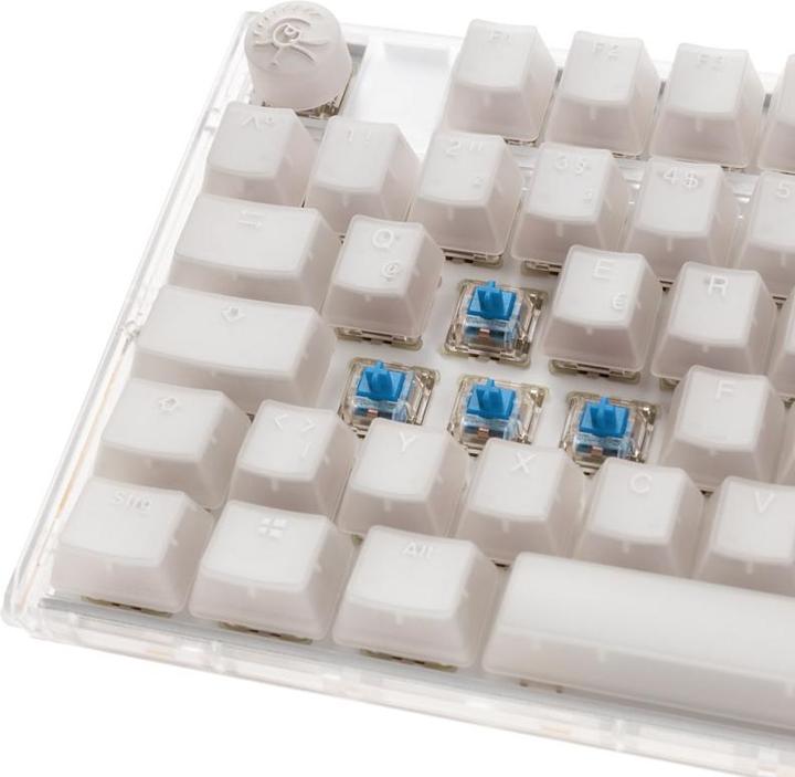 Produktbild Ducky One 3 Aura White TKL Gaming Tastatur, RGB LED - MX-Blue (DE, Kabelgebunden)