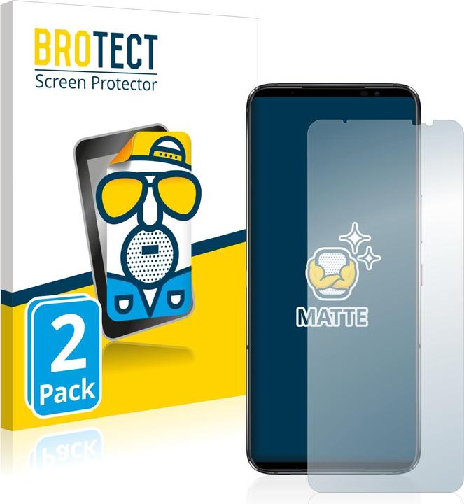 Actual product image BROTECT Anti-glare screen protector matt (2 Piece, Asus ROG Phone 6)