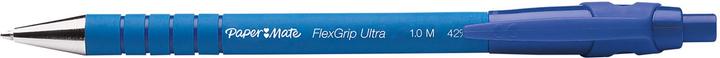 Actual product image Paper Mate Flexgrip Ultra Clip-on Retractable Ballpoint Pen Medium 12 Pieces (Blue, Grey, 12 x)