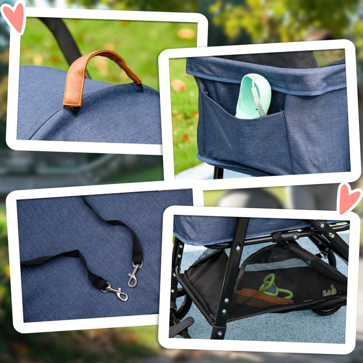 Actual product image PawHut Dog buggy for small dogs (Dog, Foldable, Reflectors)