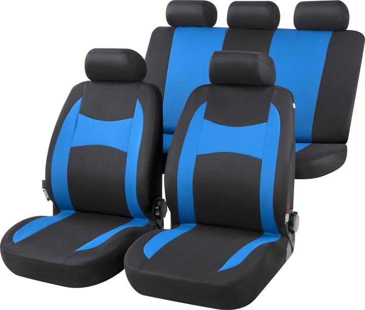 CarComfort Housse de siège auto Fairmont set complet bleu