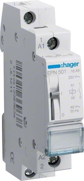 Actual product image Hager HAG EPN501 1S 16A 48V remote switch