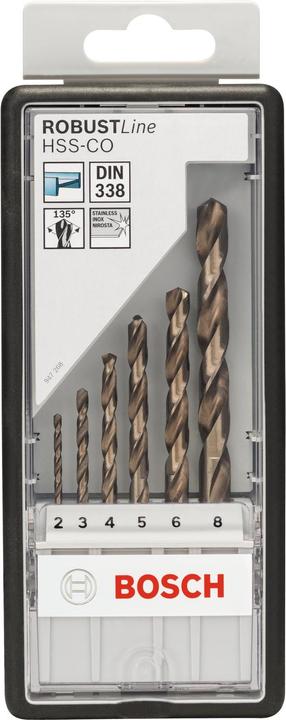 Immagine prodotto Bosch Professional Zubehör Set di punte elicoidali PRO in acciaio inox HSS-Co, 6 pezzi. (Ø2-8mm)