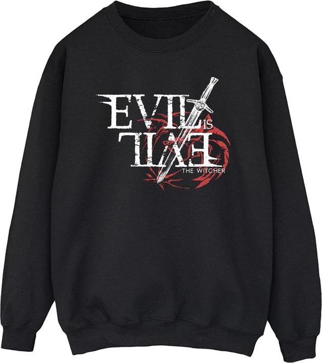 Actual product image Netflix Mens The Witcher Evil Is Evil Sweatshirt (XL)