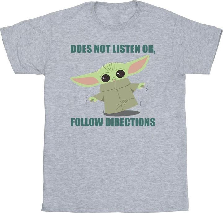 Star Wars The Mandalorian Grogu Does Not Listen TShirt Jungen